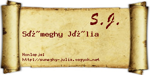 Sümeghy Júlia névjegykártya